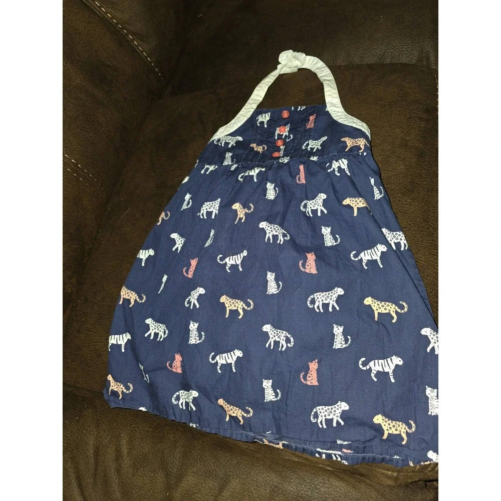 Gymboree sunny‎ safari cheetah halter dress size 3t